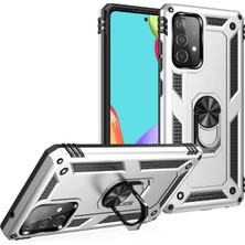 HappyCase Newface Samsung Galaxy A33 5g Kılıf Sofya Yüzüklü Silikon Kapak - Gümüş