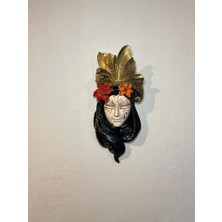 Maskeli Çingene Melek Obje Heykel  Duvara Asılabilir Duvar Mask