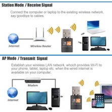 Zrh Çift Bant 600 Mbps 2.4 Ghz 5 Ghz USB Kablosuz Wifi Adaptör