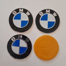 Compax Bmw Jant Kapak Etiketi Kabartmalı Göbek Etiketi Yapıştırma 60MM