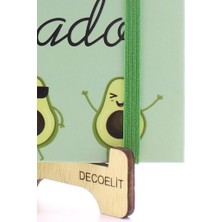 Home Dekor Hediye Lastikli Noktalı Sert Kapak Avokado Defter