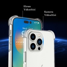 Case World Apple iPhone 14 Plus ile Uyumlu Kapak Kamera Korumalı Şeffaf Airbag Antishock Köşe Korumalı Silikon ile Uyumlu Kılıf