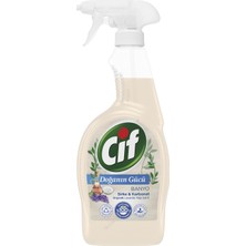 Cif Doğanın Gücü Sprey Temizleyici Banyo İçin Sirke Karbonat Organik Lavanta Yağı İçerir 750 ml