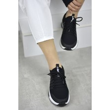 Alexander Sinan Kadın Spor Ayakkabı-Sneaker, Düz Tabanlı Triko Malzeme ile Yürüyüş İçin Tasarlandı