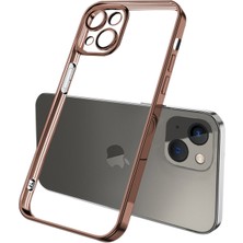 Ally Fashion Series Apple iPhone 13 6.1inç Kılıf Renkli Kenar Lazer Çerçeveli Silikon Kılıf