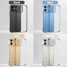 Ally Fashion Series Apple iPhone 12 6.1inç Kılıf Renkli Kenar Lazer Çerçeveli Silikon Kılıf