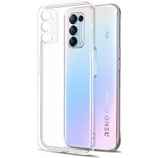 Fitcase Oppo Reno 5 Pro 5g Kılıf Kamera Korumalı Silikon Şeffaf Arka Kapak