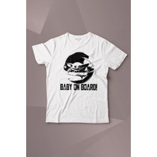 Kendim Seçtim Baby On Board Yoda Star Wars Bebek Mandalorian Jedi Baskılı Çocuk T-Shirt