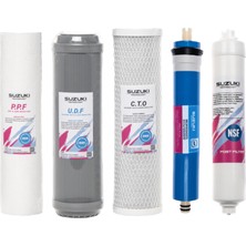 SUZUKI Technology Açık Kasa Su Arıtma Cihazı Tam Set (7 Filtre)Alkali ve Mineral Filtre Ilaveli