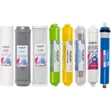 SUZUKI Technology 10 Inç Açık Kasa Su Arıtma Cihazı Tam Set (8 Filtre) Mineral, Detoks ve Alkali Filtre Ilaveli