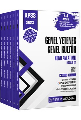 Pegem Akademi KPSS 2023 Genel Yetenek Genel Kültür Konu Anlatımlı Modüler Set (6 Kitap)