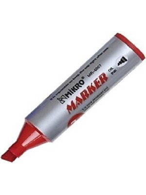 Mikro Permanent Markör Marker Kesik Uçlu Koli Kalemi Kırmızı 7 mm MR-6010 1 Adet