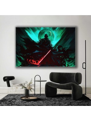 SML Tablo Darth Wader Karanlık Lord Işın Kılıcı Star Wars Kanvas Tablo