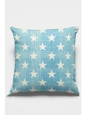 RugViva Yıldız Desen Dokuma Premium Tay Tüyü Kumaş Çift Taraflı Kırlent Yastık Kılıfı 43X43 Cm KRL403
