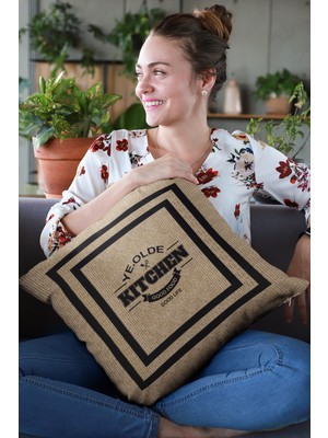 RugViva Premium Tay Tüyü Dokuma Kumaş Çift Taraflı Hasır Görünümlü Kırlent Yastık Kılıfı 43X43 Cm KRL188