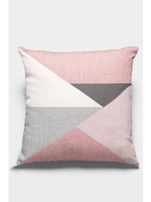 RugViva Tay Tüyü Premium Leke Tutmaz Kumaş Çift Taraflı Geometrik Kırlent Yastık Kılıfı 43X43 Cm KRL390