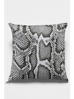 RugViva Timsah Desen Premium Kumaş Tay Tüyü Dokuma Dekoratif Çift Taraflı Kırlent Kılıfı 43X43 Cm KRL068