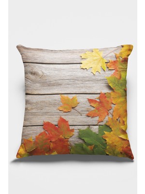 RugViva Çınar 3D Kırlent Yastık Kılıfı Premium Tay Tüyü Dokuma Kumaş Çift Taraflı 43X43 Cm KRL080