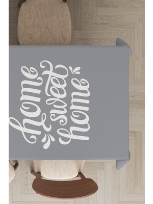 RugViva Leke Tutmayan Dokuma Elit Yıkanır Leke Tutmayan Kumaş Home Yazılı Masa Örtüsü MSO157