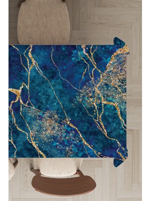 RugViva Leke Tutmayan Dokuma Elit Yıkanır Leke Tutmayan Kumaş Mermer Desen Masa Örtüsü MSO261