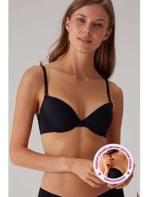 Pierre Cardin Siyah 6112 Como Destekli Micro Dekolte Sütyen