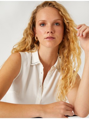 Koton Kolsuz Gömlek Yaka Detaylı