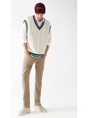Mavi Hunter Koyu Bej Comfort Gabardin Pantolon 0020232492