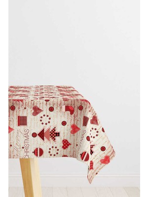 Cango Home Yılbaşı Merry Christmas Dijital Baskılı Masa Örtüsü