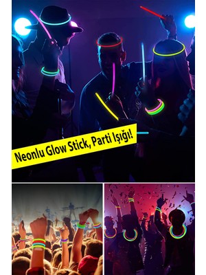 Technojet 100 Adet Glow Stick Fosforlu Çubuk Bileklik