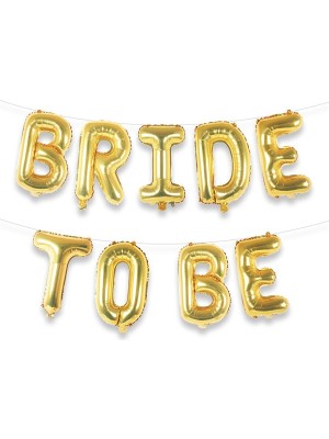 Rönesans Parti Bride To Be Folyo Balon Seti Gold