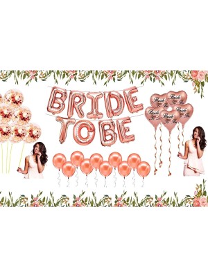 Rönesans Parti Bride To Be Rose Gold Balon Set Bekarlığa Veda Partisi Set-3