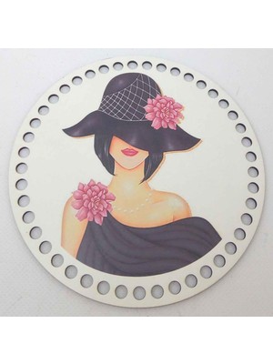 Angel Çanta Aksesuar Ahşap 17 cm Çapında Resimli Plaka