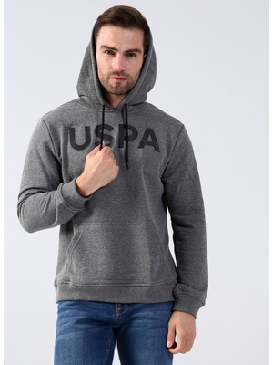 U.s. Polo Assn. Kapüşon Yaka Gri Erkek Sweatshirt GUYSK022