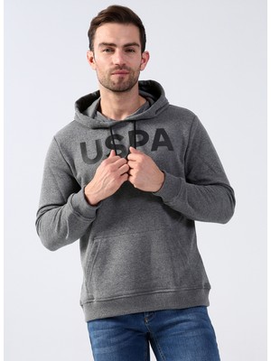 U.s. Polo Assn. Kapüşon Yaka Gri Erkek Sweatshirt GUYSK022