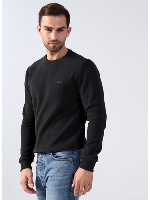 Lee Cooper O Yaka Antrasit Melanj Erkek Sweatshirt 231 Lcm 241011 Newdwade Antrasıt M