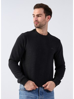 Lee Cooper O Yaka Antrasit Melanj Erkek Sweatshirt 231 Lcm 241011 Newdwade Antrasıt M