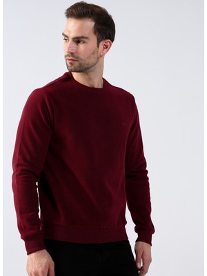 Lee Cooper O Yaka Bordo Erkek Sweatshirt 231 Lcm 241011 Newdwade Bordo