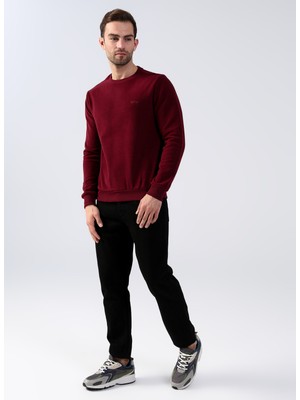 Lee Cooper O Yaka Bordo Erkek Sweatshirt 231 Lcm 241011 Newdwade Bordo