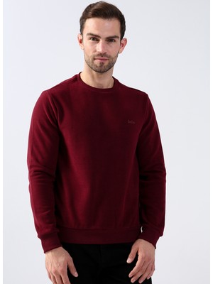 Lee Cooper O Yaka Bordo Erkek Sweatshirt 231 Lcm 241011 Newdwade Bordo