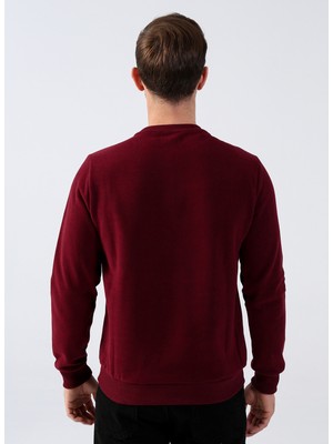 Lee Cooper O Yaka Bordo Erkek Sweatshirt 231 Lcm 241011 Newdwade Bordo