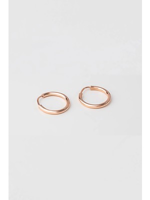 So CHIC 18 Ayar Rose Altın Kaplama Gümüş Halka Küpe