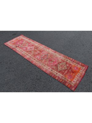 Kayra Export Eskitme Halı, Türk Halısı, Halı, 77  x  249 cm Pempe Halı, Yün Merdiven Halı, Kabilesı Koridor Halı,  52