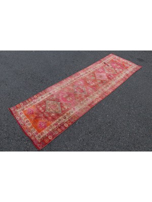 Kayra Export Eskitme Halı, Türk Halısı, Halı, 77  x  249 cm Pempe Halı, Yün Merdiven Halı, Kabilesı Koridor Halı,  52