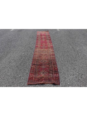 Kayra Export Kayra E x port Eskitme Halı, Türk Halısı, Halı, 69 x 344 cm Kahverengi Halı, Bahçe Koridor Halı,  6177