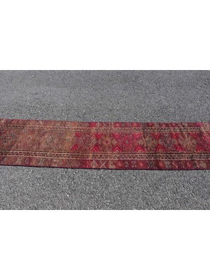 Kayra Export Kayra E x port Eskitme Halı, Türk Halısı, Halı, 69 x 344 cm Kahverengi Halı, Bahçe Koridor Halı,  6177