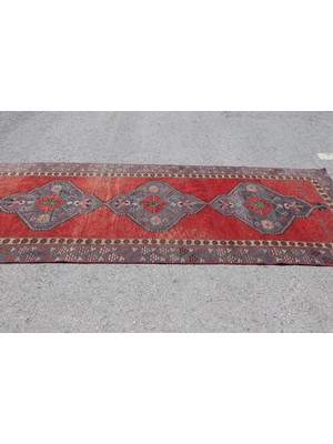 Kayra Export Kayra E x port Eskitme Halı, Türk Halısı, Halı, 125 x 317 cm Kırmızı Halı, Ofice Mutfak Halı, El Dokuma Merdiven Halı