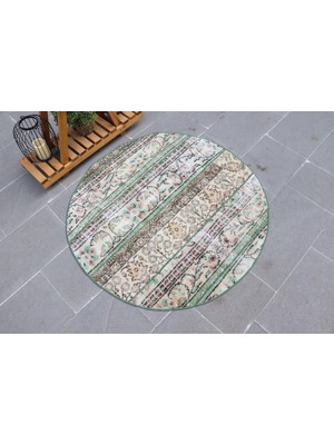 Kayra Export Kayra E x port Eskitme Halı, Türk Halısı, Halı, 107 x 107 cm Yeşil Halı, Organik Hediyelik Halı,  5197