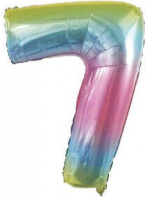 Hayaller Dükkanı Folyo Balon Rakam 7 40 Inc Rengarenk Pk:1-1