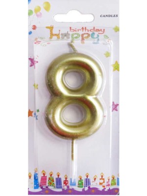 Hayaller Dükkanı Mum 8 Yaş Altın Pk:1-1