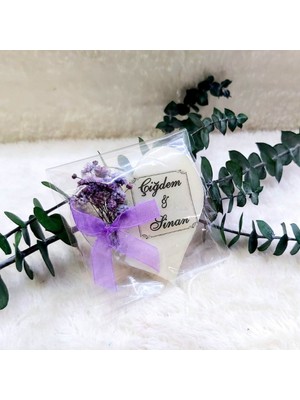 Hayaller Dükkanı 30 Adet Kalp Epoksi Magnet Poşetli Nikah Şekeri